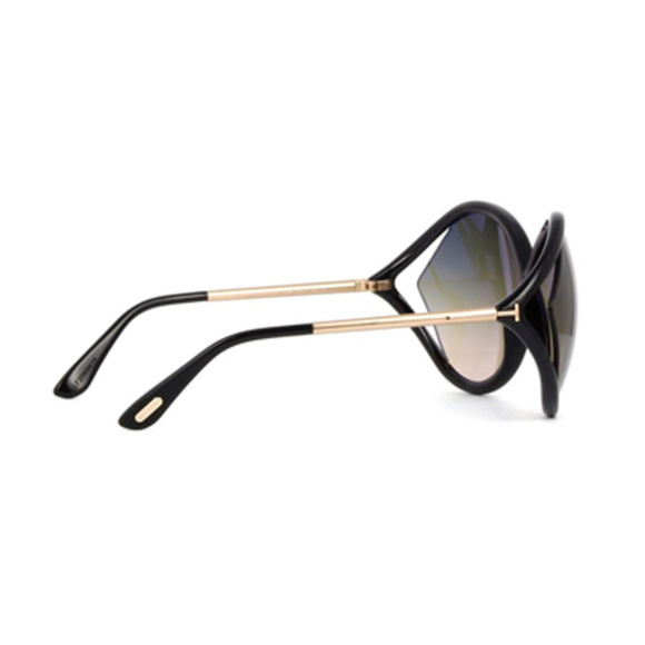 New Tom Ford LIORA TF 528 01B Black & Gold Frame